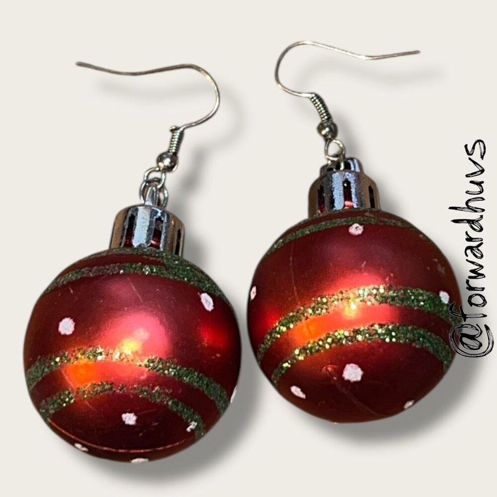 Bundle Sale 3 for $15 | Red Ornament Dangle Earrings